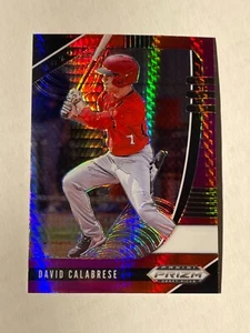 Panini Prizm Draft 2020 selecciones de béisbol David Calabrese hiper rojo y púrpura tarjeta - Imagen 1 de 1