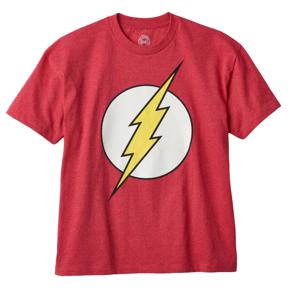 DC Comics Big Boys' The Flash Logo Glow T-Shirt Sizes S-XL(8-20) - Image 1 of 1