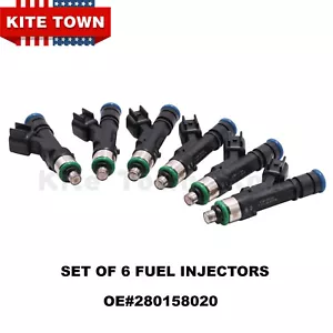 6x Fuel Injectors For Jeep Liberty Dodge Dakota Mitsubishi 3.7L 0280158020 - Bild 1 von 6