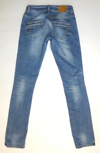 Zara Basic Jeanswear Sz 4 (25W 32L) Slim Skinny Stretch Denim Studded Pockets - Picture 1 of 12