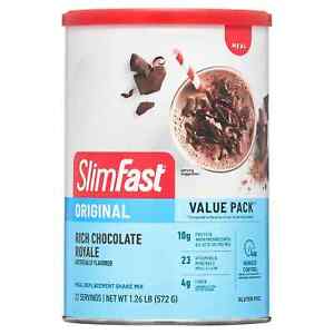 SlimFast Original Meal Replacement Shake Mix, Rich Chocolate Royale, 22 Servings