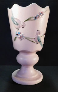 1950er Jahre Rumpf Keramik rosa Serenade 8 1/2 Zoll h Sockel Vase - Bild 1 von 4