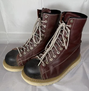 Dakota T-Max braun Leder Stahlkappe Eisenarbeiter Sicherheitsstiefel UK 9 - hergestellt in den USA - Bild 1 von 9
