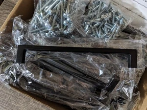 Ravinte 30 Pack 6.25 Inch Solid Square Cabinet Handles Matte Black Drawer Pulls - Picture 1 of 10