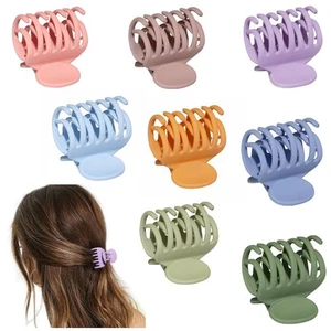 Matte Medium Hold Claw Hair Clips with Double Row Teeth for Bright Color - Picture 1 of 7