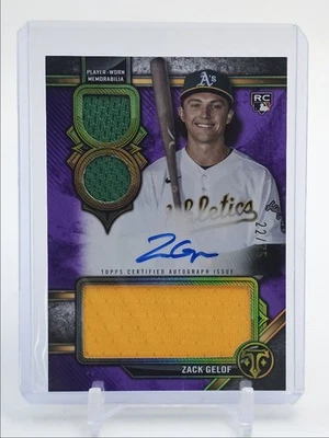 ZACK GELOF 2024 TOPPS TRIPLE THREADS RPA ROOKIE PATCH AMETHYST AUTO /75 Q5332 - Image 1 of 2
