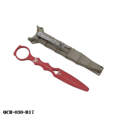 Cuchillo de entrenamiento Greg Thompson SOCP hecho en banco tostado/rojo ~ excedente militar usado de EE. UU. Foto 1 de 3