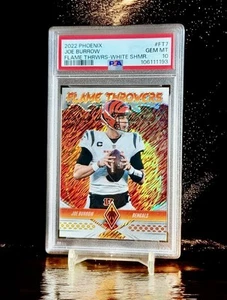 Joe Burrow PSA 10 White Shimmer Prizm Phoenix Refractor Flame Thrower SSP POP 1! - Picture 1 of 2