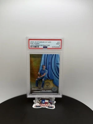 2022-23 Topps Stadium Club Chrome Phil Foden Gold Prism Refractor 27/50 PSA 9 - Image 1 of 4