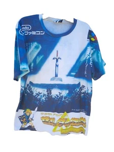 Vintage Nintendo Legend Of Zelda Graphic Print Both Sides Shirt - Picture 1 of 10