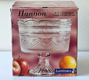Luminarc Glass Trifle Bowl - 8.25" Footed - New in Box - Picture 1 of 10