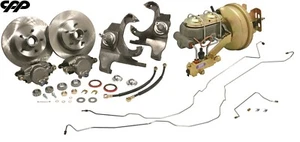 55-57 Chevy Belair 12" Rotor Power Disc Brake Conversion Kit 2" Drop Spindles - Picture 1 of 6
