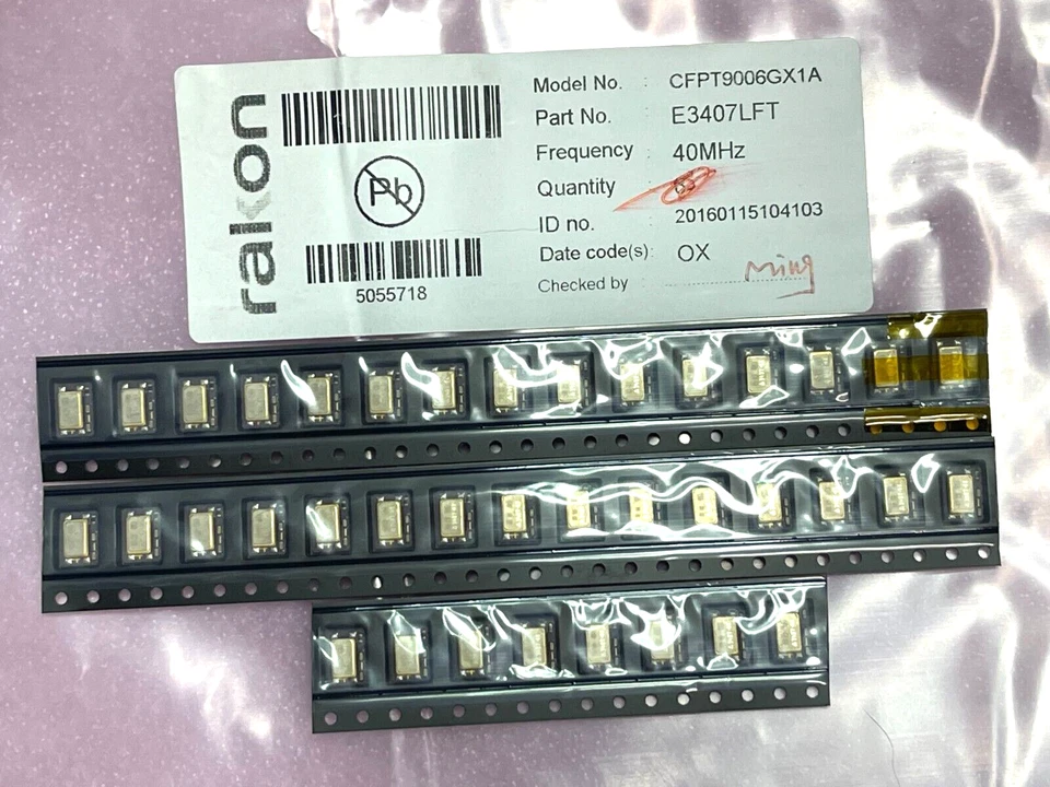 (LOTE DE 2 PIEZAS) E3407LFT, OSCILADOR DE CRISTAL RAKON, TCVCXO SMT Foto 1 de 1
