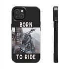 Born To Ride Biker Impact Resistant iPhone Case Classic Bike Lover Gift