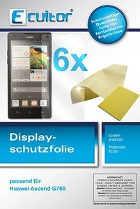 6x Pantalla para Huawei Ascend G700 Protector de protectores transparente - Imagen 1 de 4