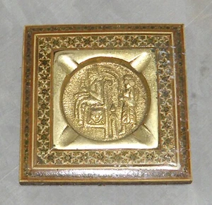 Middle Eastern Marquetry Khatam Kari Ashtray, European Design. - Picture 1 of 6
