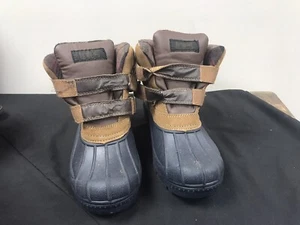 Totes Size 8.5 D Men’s Leather Rubber Adjustable Hook Hoop Boots - Picture 1 of 9