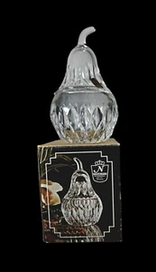 Nachtmann Bleikristall 24% Crystal Pear Honey Jam Dish with Lid from Germany  - Picture 1 of 12