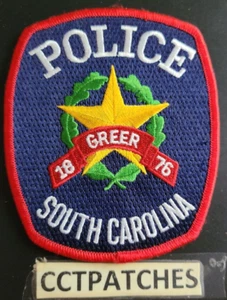 GREER, SOUTH CAROLINA POLICE SHOULDER PATCH SC - Picture 1 of 2