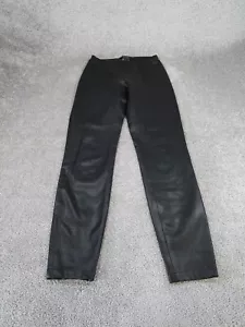 Allsaints Leggings Womens 2 Black Faux Leather *Read - Picture 1 of 11