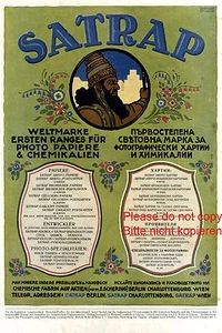 Carta fotografica Satrap XL pubblicità tedesca 1916 di Lehmann Steglitz foto assira - Foto 1 di 2