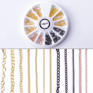 Nail Art Decorations Various Shapes Chains Ring Buckle Metal Decor Manicure S1 - Bild 1 von 9