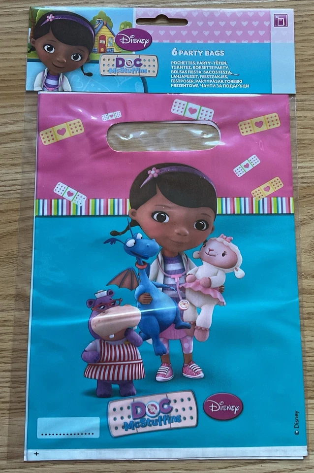 6 Disney Doc Mcstuffins   Theme  Loot Party Bags - Image 1 of 1