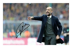 Impresión fotográfica firmada por Pep Guardiola Manchester City gerente Josep Man City - Imagen 1 de 1