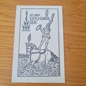 Ex-Libris OTTO CHRITL UHC (jongleur sur cheval) - Picture 1 of 1