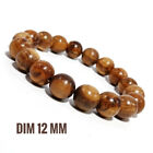 Bracelet en bois d'agar perles de prière taille 12 mm couleur marron
