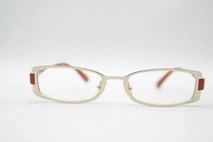Vintage Nine West 384 Gold Braun Angular Sunglasses Frame Eyeglasses NOS - Picture 1 of 6