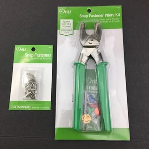 Dritz grün Druckknöpfe Zangenset mit extra Verschlüssen NEU in Verpackungen - Bild 1 von 5