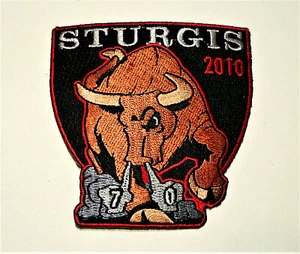 70th Annual Sturgis MotorCycle Meet Event 2010 Bull Cloth Jacket Patch New NOS - Bild 1 von 3