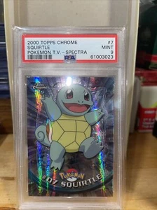 2000 Topps Cromato Pokemon SQUIRTLE SPECTRA Cromato #7 TV Animazione Rara PSA 9 - Foto 1 di 2
