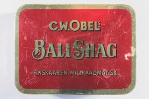 Rare 1930s Danish “Bali Shag” litho hinged tobacco tin in very good condition - Picture 1 of 7