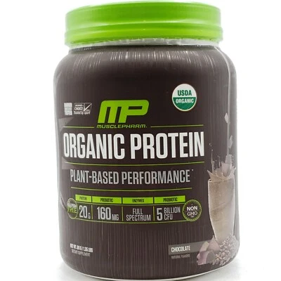 Proteína orgánica Muscle Pharm - Chocolate de rendimiento a base de plantas 1,35 libras Foto 1 de 2