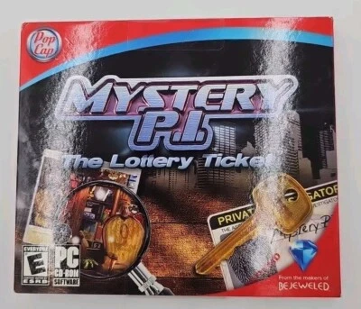 Mystery PI: The Lottery Ticket - PC CD - POP CAP Games - Rated E - New Sealed - Image 1 of 4