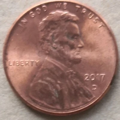 USA 2017 D 1 Cent coin - Image 1 of 2