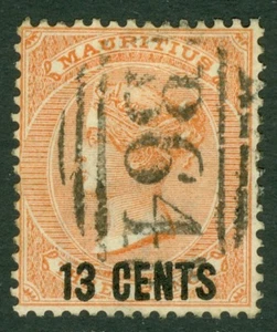 Sg Z40 Seychelles. Mauritius Verwendet IN 13c Auf 3D Orange. Sehr Fein - Bild 1 von 1