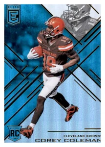 2016 Elite Blue Foil Holo Corey Coleman Rookie RC PWE Refractor Browns #165 - Picture 1 of 2