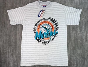 VTG 1991 Trench Ultra Florida Marlins MLB T-Shirt Size Large Single Stitch NWT - Picture 1 of 9