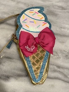 NEW JoJo Siwa Girl's Ice Cream Cone w/ Bow & Strap Purse Handbag NWOT - Picture 1 of 8
