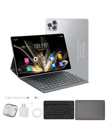 New Tablet 10. 1 inch 8G+256G ROM Android 12 Wifi 5G/4G Dual SIM Bundle Keyboard - Image 1 of 4