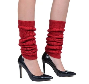 RWB Women's Cable Knit Leg Warmers Knitted Crochet Long Socks - Picture 1 of 16