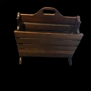 Revista de madera vintage patrón de cuatro hojas a cada lado - Imagen 1 de 8