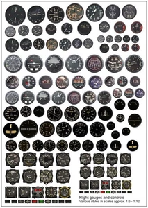Becc Flight Gauges and Controls Multi Pack Decals - Picture 1 of 1