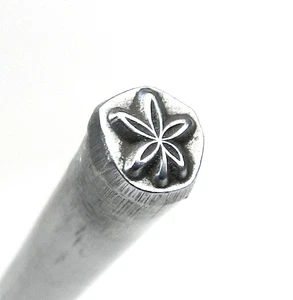 Metal Punch Design Stamp Decorative Plant Leaf Pattern SCD #15 Jewelry Making - Picture 1 of 3
