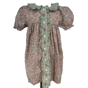 Petit Ami Girls 3T Dress Floral Ruffle Cottagecore - AC - Picture 1 of 10