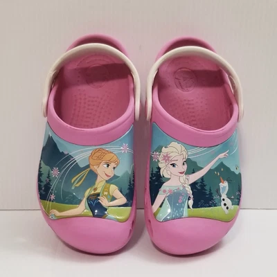 Crocs Authentic Disney Princess Frozen Elsa Anna Shoes Charming Sandals C 10/11 - Image 1 of 4