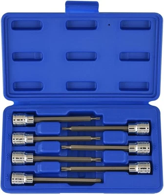 10080A 3/8” Drive Extra Long Torx Star Bit Socket Set | 7 Piece | T10 to T40 ... - Image 1 of 4